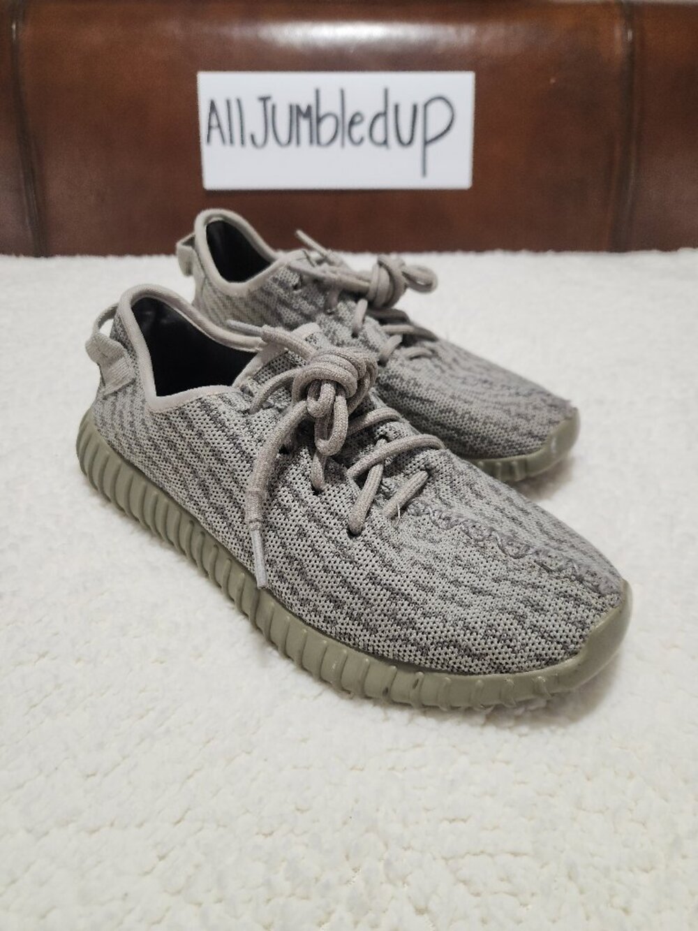 Adidas Yeezy Boost 350 V1 AQ2660 Moonrock Primeknit Men's Size 7.5 Sneakers